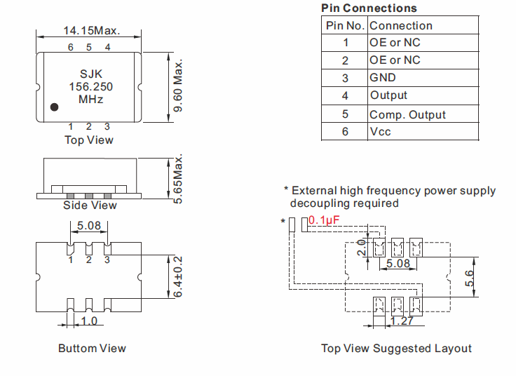 9j series lvpecl ouput smd crystal oscillator sjk crystal vcc organizational chart