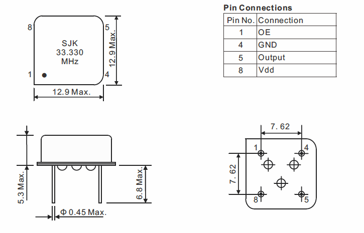 Half-Size-Crystal-Oscillator-Dimensions