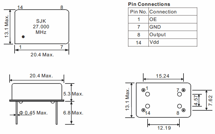 6RF-VCXO-Dimensions