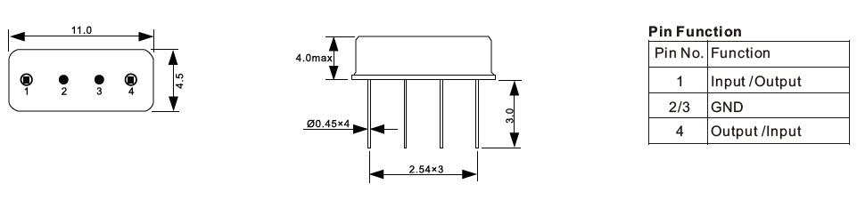 F-11-SAW-Resonator-Dimensions