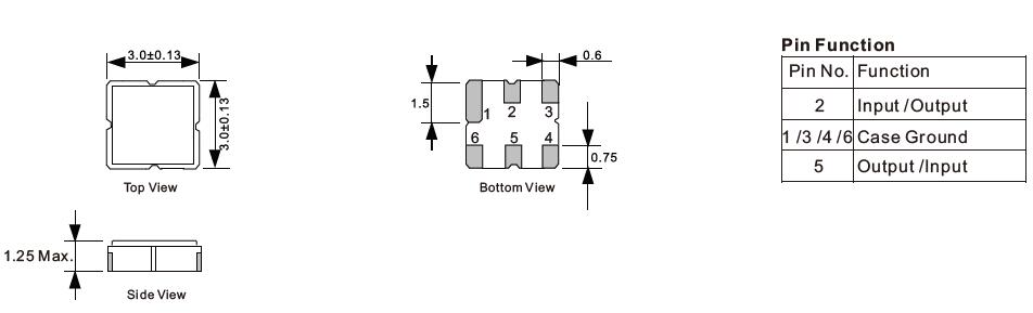 DCC6C-SAW-Resonator-Dimensions