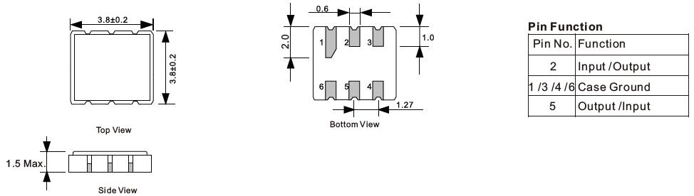 DCC6-SAW-Resonator-Dimensions